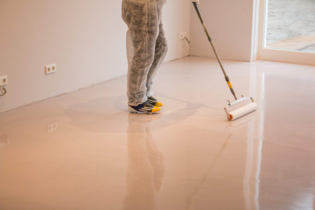 Installatie gietvloer